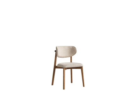 Chic, comfortable dining room chair in beige from quality wood exclusive
